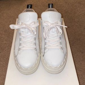 white chloe sneaker leather 👟 💕✨ size 38